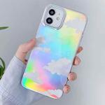 IMD Laser Cloud Pattern TPU Protective Case For iPhone 12 / 12 Pro