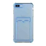 TPU Dropproof Protective Back Case with Card Slot For iPhone 8 Plus / 7 Plus(Blue)
