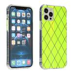 For iPhone 11 Pro Laser Aurora Rhombic Grid TPU Protective Case (Fluorescent Green)