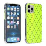 For iPhone 12 mini Laser Aurora Rhombic Grid TPU Protective Case (Fluorescent Green)