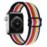 8-shaped Buckle Nylon Watch Band For Apple Watch Ultra 49mm / Series 8&7 45mm / SE 2&6&SE&5&4 44mm / 3&2&1 42mm(Rainbow)
