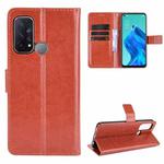 For OPPO Reno5 A Crazy Horse Texture Horizontal Flip Leather Case with Holder & Card Slots & Lanyard(Brown)