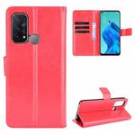 For OPPO Reno5 A Crazy Horse Texture Horizontal Flip Leather Case with Holder & Card Slots & Lanyard(Red)
