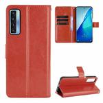 For TCL 20 5G / TCL 20S Crazy Horse Texture Horizontal Flip Leather Case with Holder & Card Slots & Lanyard(Brown)