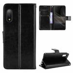 For Sony Xperia Ace II Crazy Horse Texture Horizontal Flip Leather Case with Holder & Card Slots & Lanyard(Black)