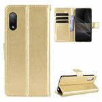 For Sony Xperia Ace II Crazy Horse Texture Horizontal Flip Leather Case with Holder & Card Slots & Lanyard(Gold)