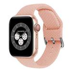 Braided Silicone Watch Band with Buckle For Apple Watch Ultra 49mm / Series 8&7 45mm / SE 2&6&SE&5&4 44mm / 3&2&1 42mm(Sand Pink)