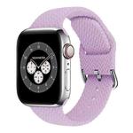 Braided Silicone Watch Band with Buckle For Apple Watch Ultra 49mm / Series 8&7 45mm / SE 2&6&SE&5&4 44mm / 3&2&1 42mm(Light Purple)