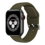 Braided Silicone Watch Band with Buckle For Apple Watch Series 8&7 41mm / SE 2&6&SE&5&4 40mm / 3&2&1 38mm(Dark Olive Green)