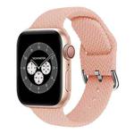 Braided Silicone Watch Band with Buckle For Apple Watch Series 8&7 41mm / SE 2&6&SE&5&4 40mm / 3&2&1 38mm(Sand Pink)