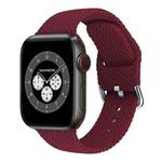 Braided Silicone Watch Band with Buckle For Apple Watch Series 8&7 41mm / SE 2&6&SE&5&4 40mm / 3&2&1 38mm(Plum Color)