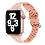 Silicone Watch Band For Apple Watch Ultra 49mm / Series 8&7 45mm / SE 2&6&SE&5&4 44mm / 3&2&1 42mm(Pink Sand)