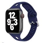 Silicone Watch Band For Apple Watch Series 9&8&7 41mm / SE 3&SE 2&6&SE&5&4 40mm / 3&2&1 38mm(Midnight Blue)