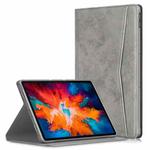 For Lenovo Tab P11 Pro TB-J716F / J706F Marble Cloth Texture TPU Horizontal Flip Leather Case with Holder & Sleep / Wake-up Function(Grey)