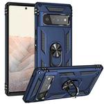 For Google Pixel 6 Pro Shockproof TPU + PC Protective Case with 360 Degree Rotating Holder(Blue)