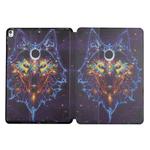 Dual-folding Coloured Drawing Voltage Horizontal Flip PU Leather Case with Holder & Sleep / Wake-up Function For iPad Air 3 / 10.5 2019 / iPad 10.2 2021 / 2020 / 2019(Watercolor Wolf)