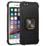 Fierce Warrior Series Armor All-inclusive Shockproof Aluminum Alloy + TPU Protective Case with Ring Holder For iPhone 6 / 6s(Black)