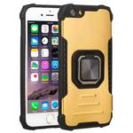 Fierce Warrior Series Armor All-inclusive Shockproof Aluminum Alloy + TPU Protective Case with Ring Holder For iPhone 6 / 6s(Gold)
