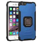 Fierce Warrior Series Armor All-inclusive Shockproof Aluminum Alloy + TPU Protective Case with Ring Holder For iPhone 6 Plus / 6s Plus(Blue)