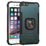 Fierce Warrior Series Armor All-inclusive Shockproof Aluminum Alloy + TPU Protective Case with Ring Holder For iPhone 6 Plus / 6s Plus(Green)