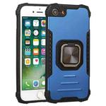 For iPhone SE 2022 / SE 2020 / 8 / 7 Fierce Warrior Series Armor All-inclusive Shockproof Aluminum Alloy + TPU Protective Case with Ring Holder(Blue)