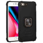 Fierce Warrior Series Armor All-inclusive Shockproof Aluminum Alloy + TPU Protective Case with Ring Holder For iPhone 7 Plus / 8 Plus(Black)