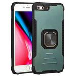Fierce Warrior Series Armor All-inclusive Shockproof Aluminum Alloy + TPU Protective Case with Ring Holder For iPhone 7 Plus / 8 Plus(Green)