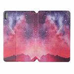 For Huawei Mate Pad 10.4 Dual-folding Coloured Drawing Voltage Horizontal Flip PU Leather Case with Holder & Sleep / Wake-up Function(Starry Sky)