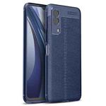 For vivo Y53s Litchi Texture TPU Shockproof Case(Navy Blue)