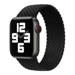 Metal Head Braided Nylon Solid Color Watch Band For Apple Watch Series 8&7 41mm / SE 2&6&SE&5&4 40mm / 3&2&1 38mm, Size:XS 128mm(Black)