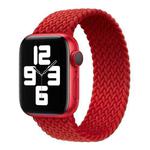 Metal Head Braided Nylon Solid Color Watch Band For Apple Watch Series 8&7 41mm / SE 2&6&SE&5&4 40mm / 3&2&1 38mm, Size:XS 128mm(Red)