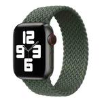 Metal Head Braided Nylon Solid Color Watch Band For Apple Watch Series 8&7 41mm / SE 2&6&SE&5&4 40mm / 3&2&1 38mm, Size:S 135mm(Dark Olive Green)