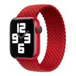 Metal Head Braided Nylon Solid Color Watch Band For Apple Watch Series 9&8&7 41mm / SE 3&SE 2&6&SE&5&4 40mm / 3&2&1 38mm, Size:M 145mm(Red)