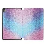 For Samsung Galaxy Tab A 10.1 2019 T515/T510 Dual-folding Coloured Drawing Voltage Horizontal Flip PU Leather Case with Holder(Pink Gilt Marble)