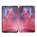 For Huawei MediaPad M5 Lite 8.0 Dual-folding Coloured Drawing Voltage Horizontal Flip PU Leather Case with Holder(Starry Sky)