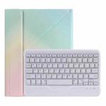 B07 Splittable Bluetooth Keyboard Leather Tablet Case with Triangle Holder & Pen Slot For iPad 9.7 2018 & 2017 / Pro 9.7 / Air 2(Gradient Rainbow)