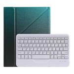 B07 Splittable Bluetooth Keyboard Leather Tablet Case with Triangle Holder & Pen Slot For iPad 9.7 2018 & 2017 / Pro 9.7 / Air 2(Gradient Dark Green)