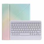 B011 Splittable Bluetooth Keyboard Leather Tablet Case with Triangle Holder & Pen Slot For iPad Pro 11 inch 2021 & 2020 & 2018 / Air 4 10.9 inch(Gradient Rainbow)