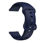 20mm For Samsung Galaxy Watch Active 3 41mm Butterfly Buckle Silicone Watch Band(Midnight Blue)