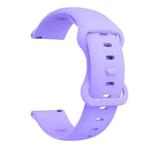 22mm For Samsung Galaxy Watch Active 3 45mm Butterfly Buckle Silicone Watch Band(Purple)