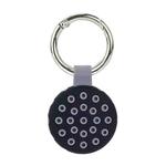 Dot Anti-scratch Shockproof Silicone Protective Cover Case with Keychain Hook Loop For AirTag(Grey+Black)