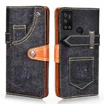 For Cubot C20 Denim Horizontal Flip Leather Case with Holder & Card Slot & Wallet(Black)