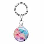 TPU Marble Pattern Shockproof Protective Cover Case with Keychain Hook Loop For Airtag(Y6)