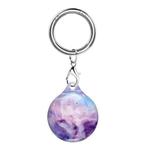 TPU Marble Pattern Shockproof Protective Cover Case with Keychain Hook Loop For Airtag(Y8)