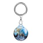 TPU Marble Pattern Shockproof Protective Cover Case with Keychain Hook Loop For Airtag(Y11)