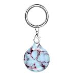 TPU Marble Pattern Shockproof Protective Cover Case with Keychain Hook Loop For Airtag(Y13)