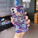 For iPhone 11 Pro Laser Glitter Watercolor Pattern Shockproof Protective Case (FD4)