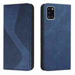 For Samsung Galaxy A31 Skin Feel Magnetic S-type Solid Color Horizontal Flip Leather Case with Holder & Card Slot & Wallet(Blue)
