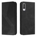 For Samsung Galaxy A50 / A30s / A50s Skin Feel Magnetic S-type Solid Color Horizontal Flip Leather Case with Holder & Card Slot & Wallet(Black)