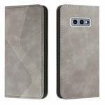 For Samsung Galaxy S10e Skin Feel Magnetic S-type Solid Color Horizontal Flip Leather Case with Holder & Card Slot & Wallet(Grey)